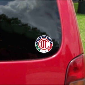 2 Pieces Toluca Diablos Rojos  Futbol Mexico  Decals Stickers Full Color/Weather Proof. U.S.A Free Shipping