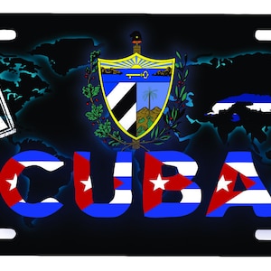 Cuba aluminium nummerplaat Placa 6 "x 12"