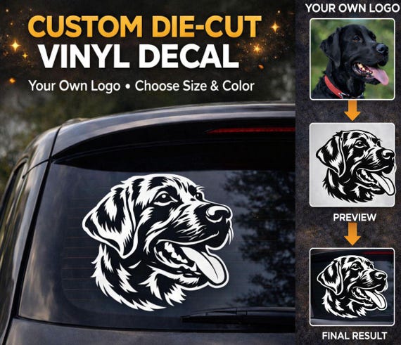 Custom Vinyl Die Cut Decal – Your Own Logo – Choose Size & Color
