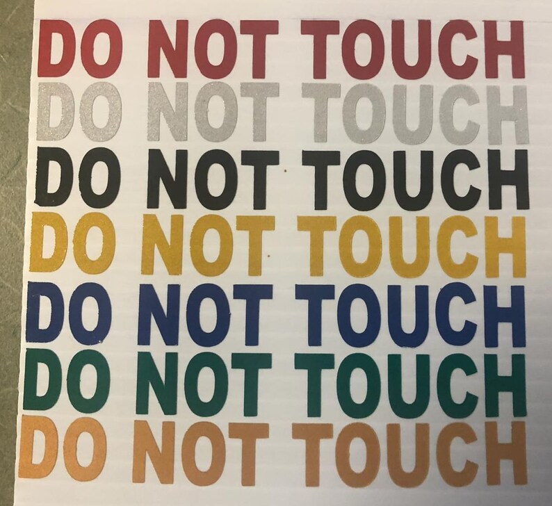 Do Not Touch Lettering Reflective 'do Not Touch' Decal Sticker – Outdoor Vinyl Warning Sign - Etsy
