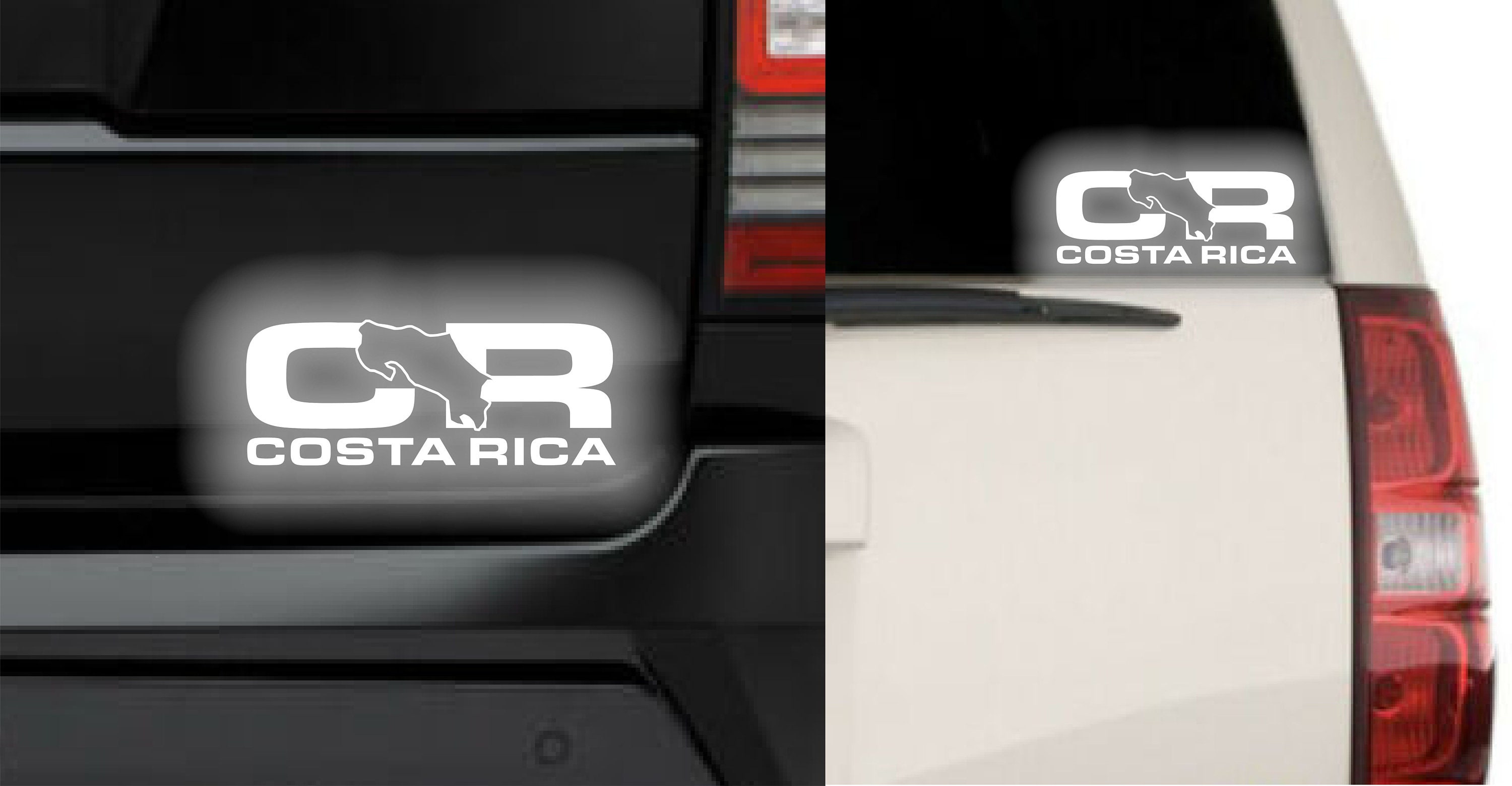 Costa Rica CR Reflective Sticker Decal - Etsy
