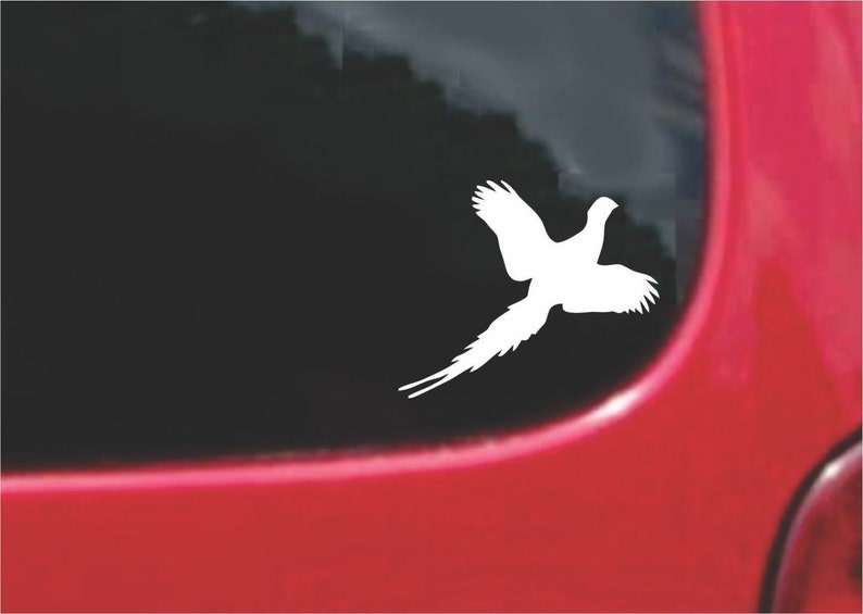 Set 2 Pieces Pheasant Flying Sticker Decals 20 Colors To Choose From. U.S.A Free Shipping image 1