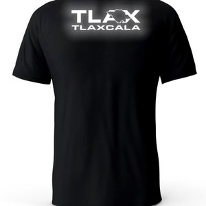 Tlaxcala Mexico  Reflective Logo Black T-Shirt playera