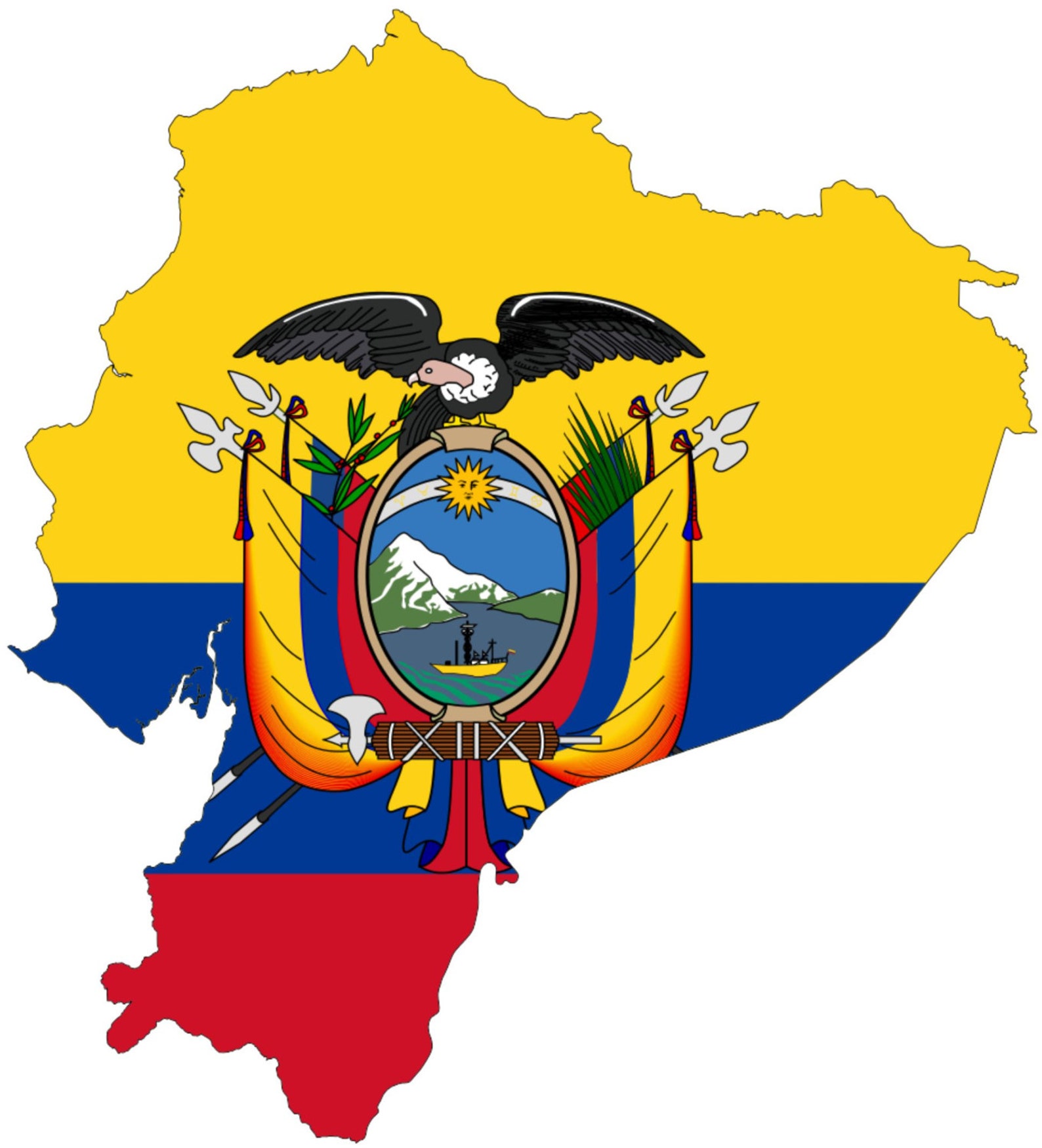 2 Pieces Ecuador Outline Map Flag Vinyl Decals Stickers Full - Etsy Canada