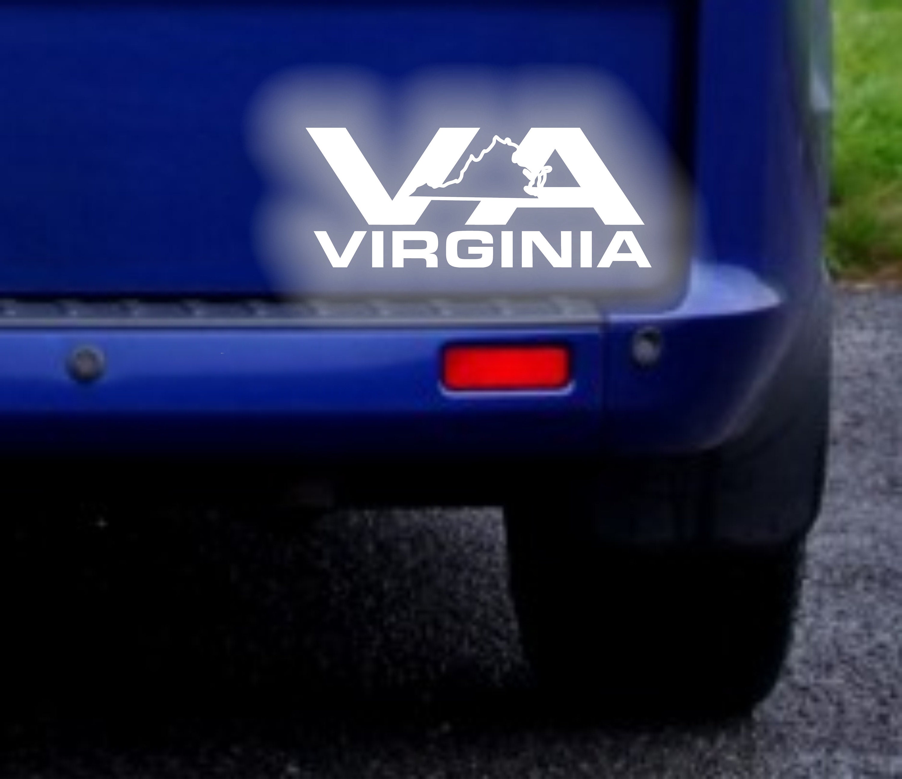 Virginia VA USA State Reflective Sticker Decal