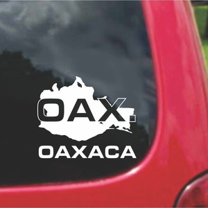 2 Pieces Oaxaca Mexico Outline Map  Stickers Decals 20 Colors To Choose From.  U.S.A Free Shipping