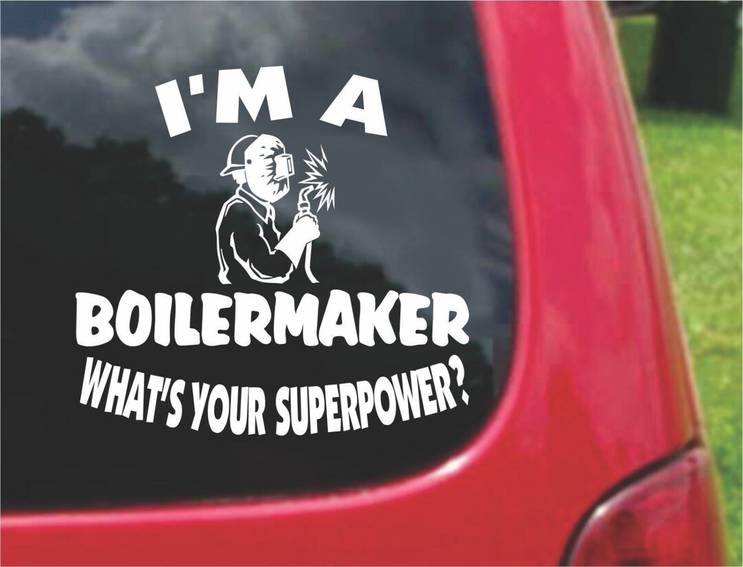 Boilermaker Superpower Vinyl Decal Set (2 Pieces) - Etsy