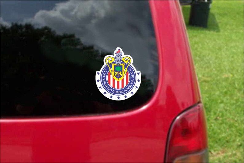 U.S.A Free Shipping 2 Pieces Chivas Guadalajara Futbol Mexico Decals Stickers Full ColorWeather Proof