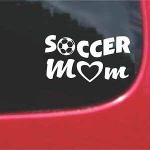 Set (2 Stück) Fußball Mama Sticker Aufkleber mit individuellem Text 20 Farben zur Auswahl.  U.S.A Versandkostenfrei