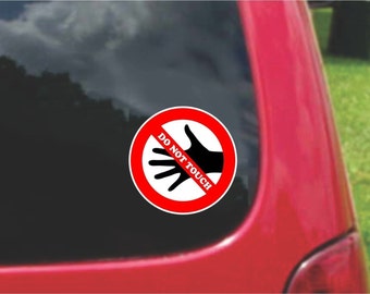 Set of Do Not Touch  Warning Sign Stickers Decals Full Color/Weather Proof. U.S.A Free Shipping