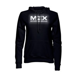 Estado De Mexico Mexico Reflective Logo Black Pullover Hooded Hoodie Hoody Sudadera