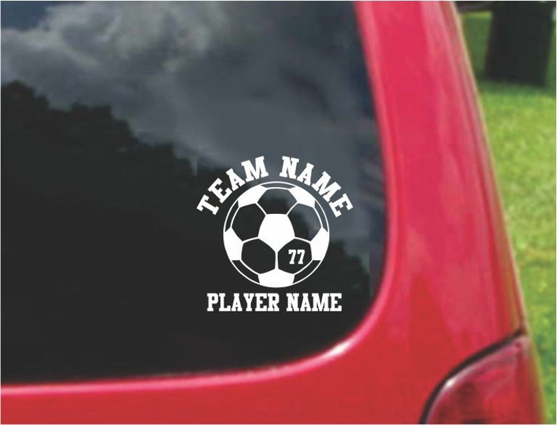 Set Soccer Sports Decals With Custom Text Fundraising 20 Etsy
