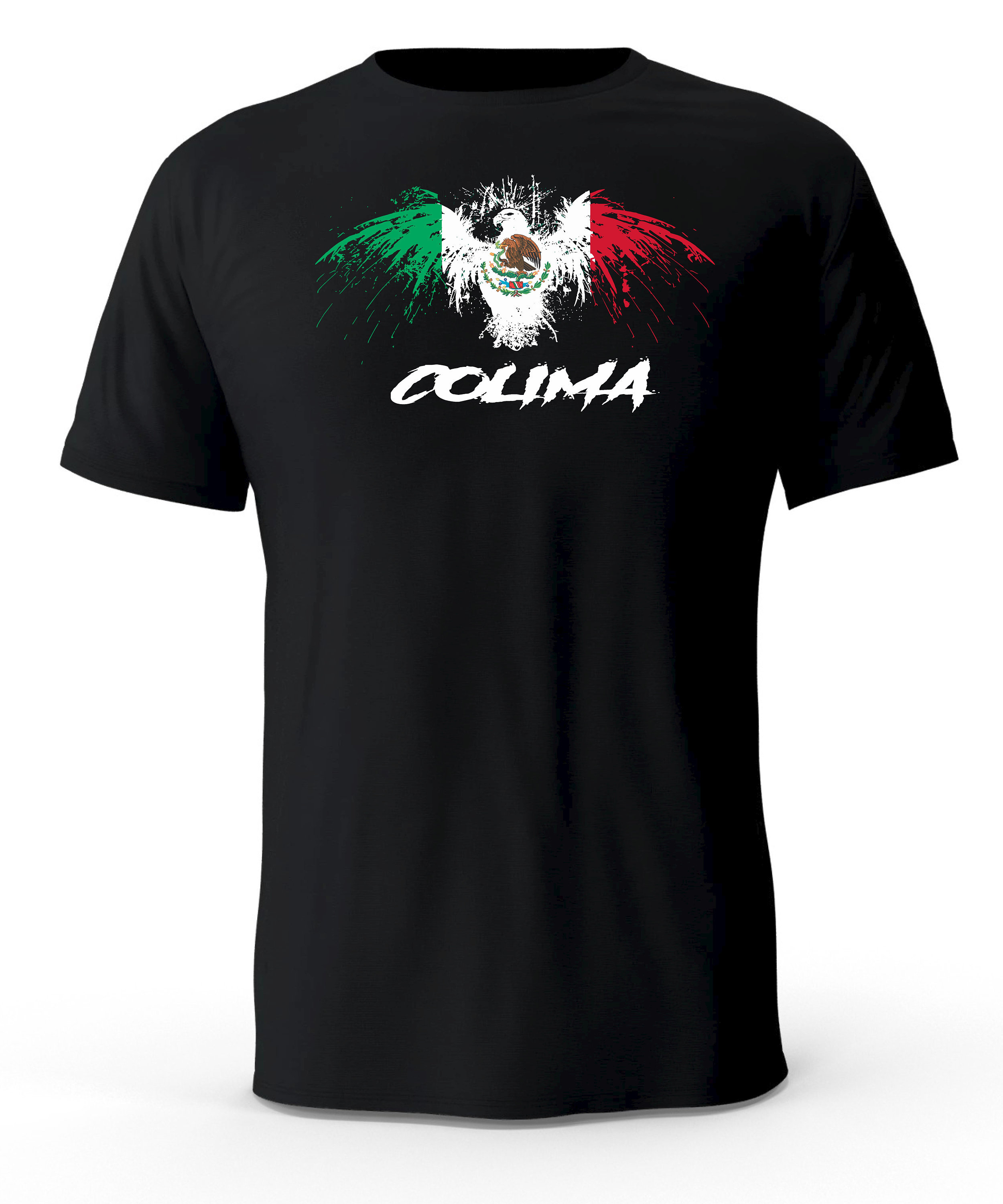 Colima Mexico Eagle Flag Black T-shirt - Etsy