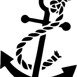 Set (2 Pieces) Anchor Sticker Decals 20 Colors To Choose From.  U.S.A Free Shipping