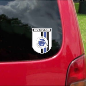 2 Pieces Queretaro Gallos  Futbol Mexico  Decals Stickers Full Color/Weather Proof. U.S.A Free Shipping