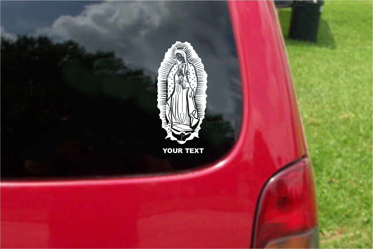 MICHOACAN VIRGEN DE GUADALUPE STICKER DECAL CALCOMANIA DE VINIL 11"