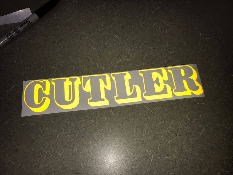Custom REFLECTIVE Lettering Decal Sticker . Die Cut Any Font Etsy