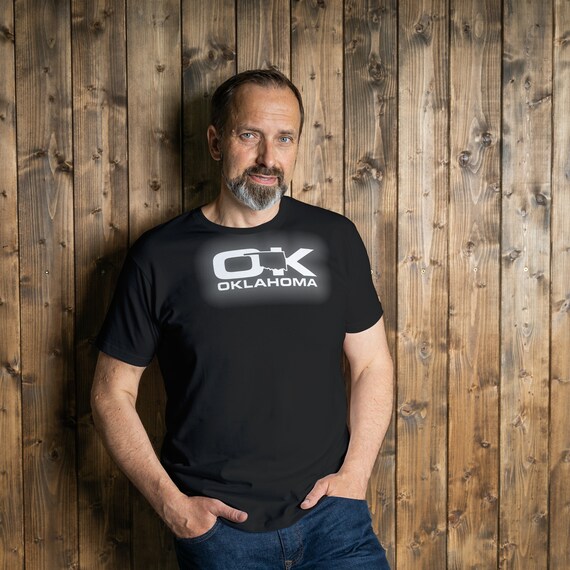 Oklahoma OK State Reflective Logo Black T-shirt - Etsy