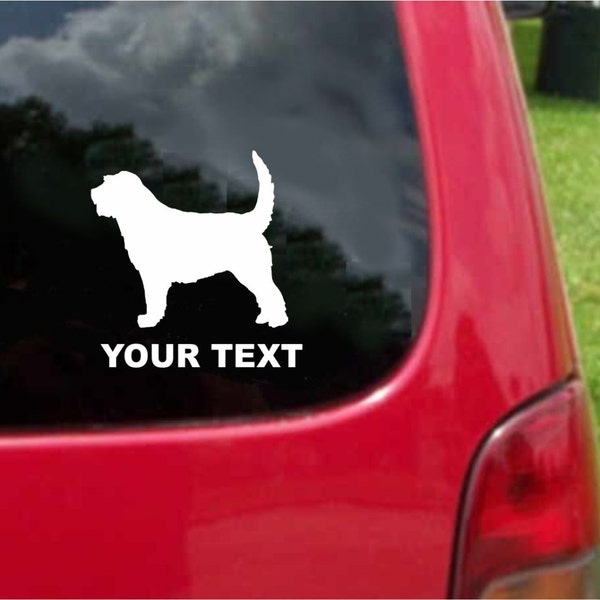 Set (2 Pieces) Otterhound Dog Sticker Decals with custom text 20 Colors To Choose From.  U.S.A Free Shipping