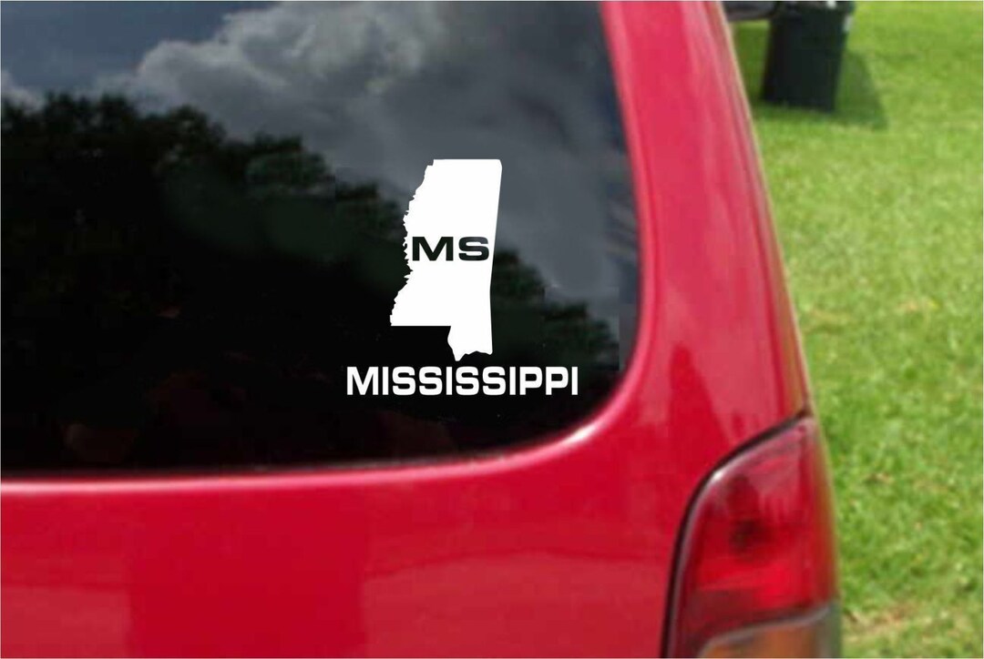 Ms Labonz Sticker 2 Mississippi MS State Outline Decals, Car Window Stickers - Etsy