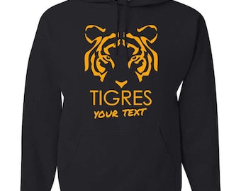Tigres UANL Mexico Hooded Sweatshirt Hoodie Hoody Sudadera With Custom Text(optional)