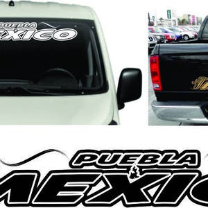 Puebla Mexico Windshield Window Car Vinyl Sticker Decal 20 Colors To Choose From