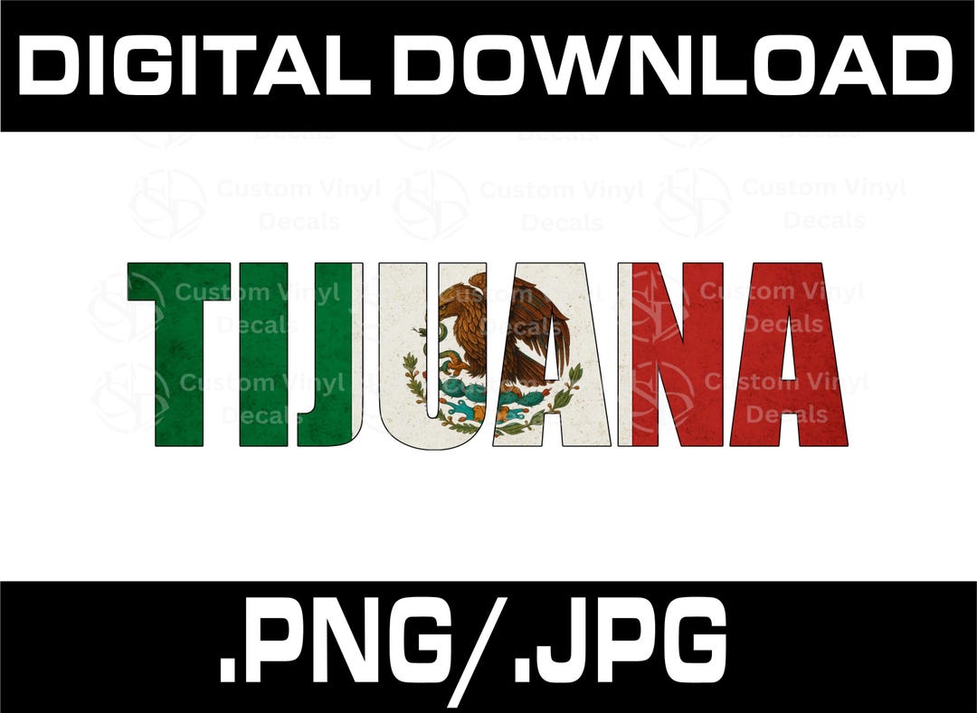 Tijuana Lettering Tijuana Baja California Letters With Mexican Flag Vintage Style Letras ...