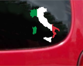 Decal "3x4" Italy Sticker Italy Flag 