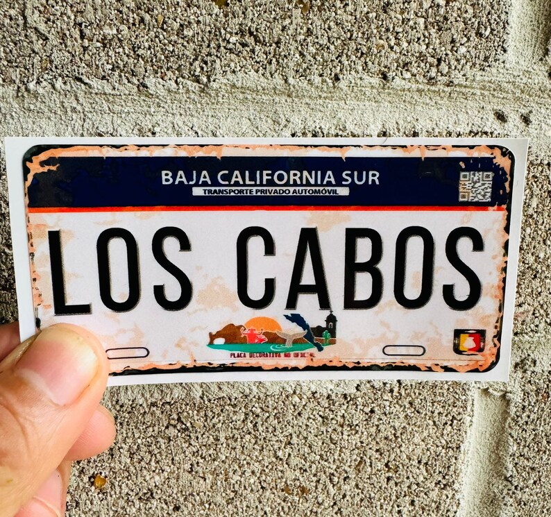 Los Cabos, Mexico Aluminum License Plate & Sticker - Distressed Look - Etsy
