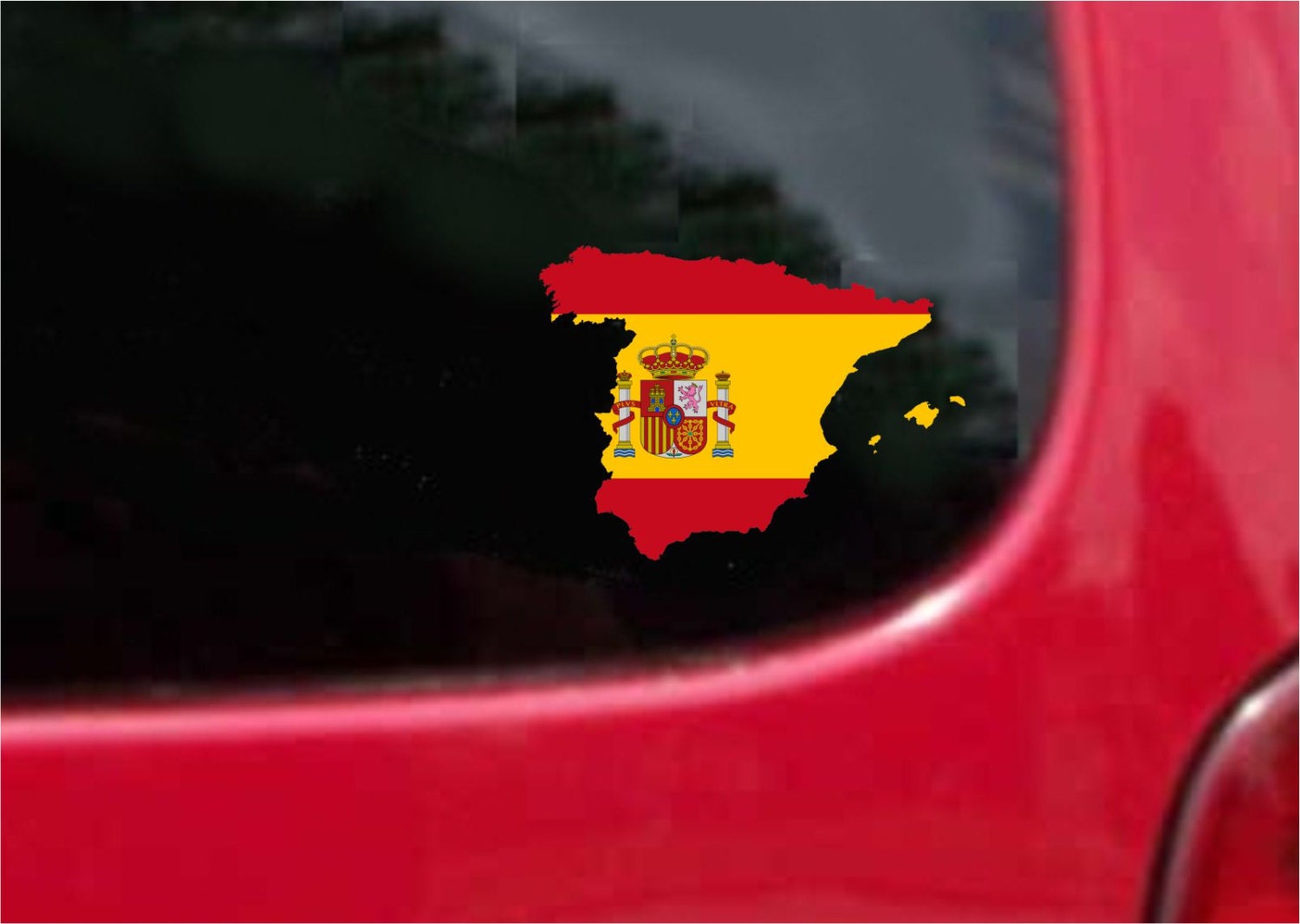 2 Piezas España Esquema Mapa Bandera Vinilo Calcomanías Pegatinas a todo  color/Intemperie. U.S.A Envío Gratis -  México