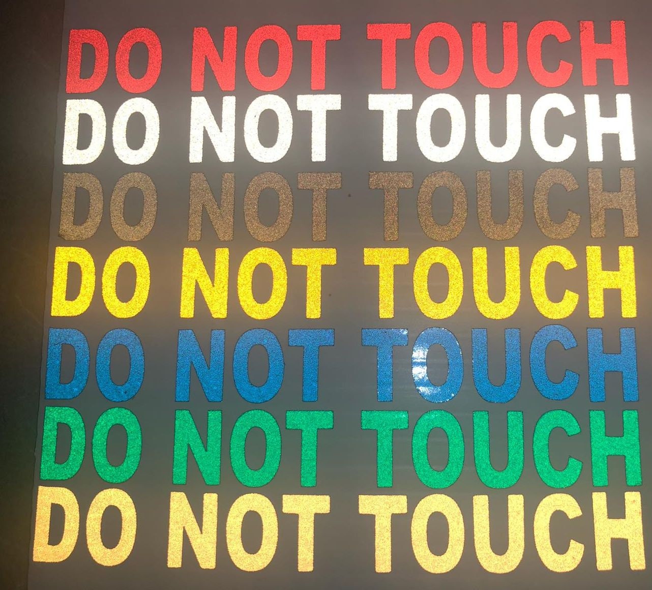 Do Not Touch Lettering Reflective 'do Not Touch' Decal Sticker – Outdoor Vinyl Warning Sign - Etsy
