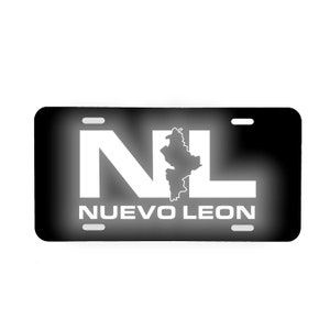 Nuevo Leon NL Mexico Aluminum License Plate Place 6&quot; x 12&quot; Reflective Graphic