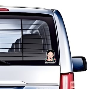 Set of 2 Guerrero Girl Mexico Cartoon Decals Stickers Full Color Weatherproof