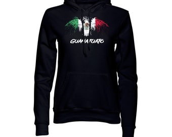 Guanajuato Mexico Eagle Flag Black  Pullover  Hoodie Hoody Sudadera Sweatshirt