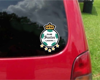 2 Pieces Santos Laguna  Futbol Mexico  Decals Stickers Full Color/Weather Proof. U.S.A Free Shipping