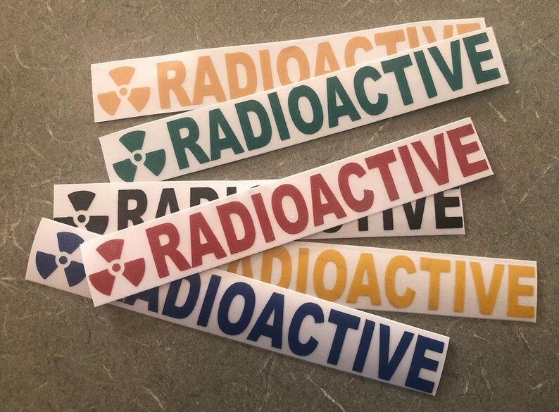 Radioactive Reflective Decal Sticker - Die Cut Vinyl Lettering - Etsy