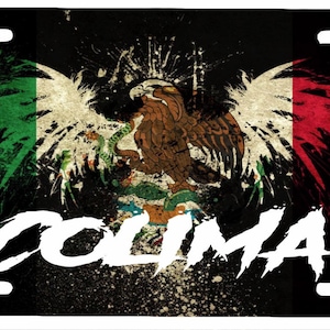 Colima Mexiko Aluminium Nummernschild Placa 6 "x 12"