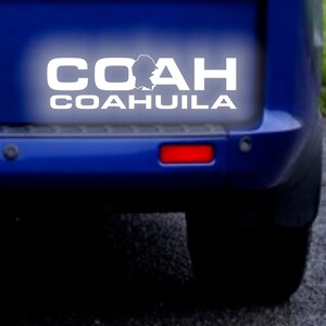 Coahuila COAH Mexico Reflective Sticker Decal