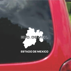 2 pièces Estado De Mexico Contour Carte Autocollants Décalcomanies 20 couleurs au choix.  U.S.A Livraison gratuite