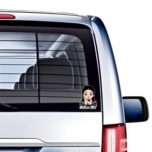 Set of 2 Colima Girl Mexico Cartoon Decals Stickers Full Color Weatherproof
