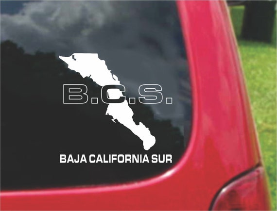 2 Pieces Baja California Sur Mexico Outline Map Stickers Etsy