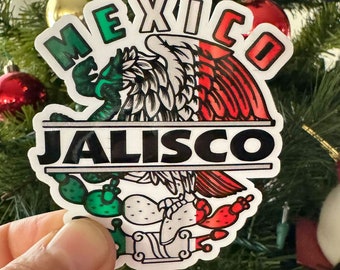 2 Pieces Jalisco Mexico Eagle Emblem  Decals Stickers Full Color/Weather Proof. U.S.A Free Shipping