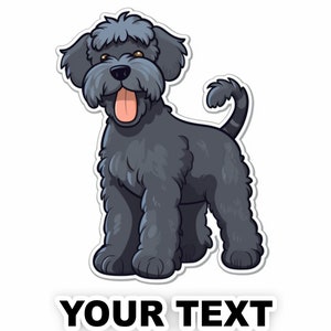 Set of 2 Kerry Blue Terrier Dog Decal Stickers with Free Custom Text - Full Color and Weatherproof. U.S.A Free Shipping