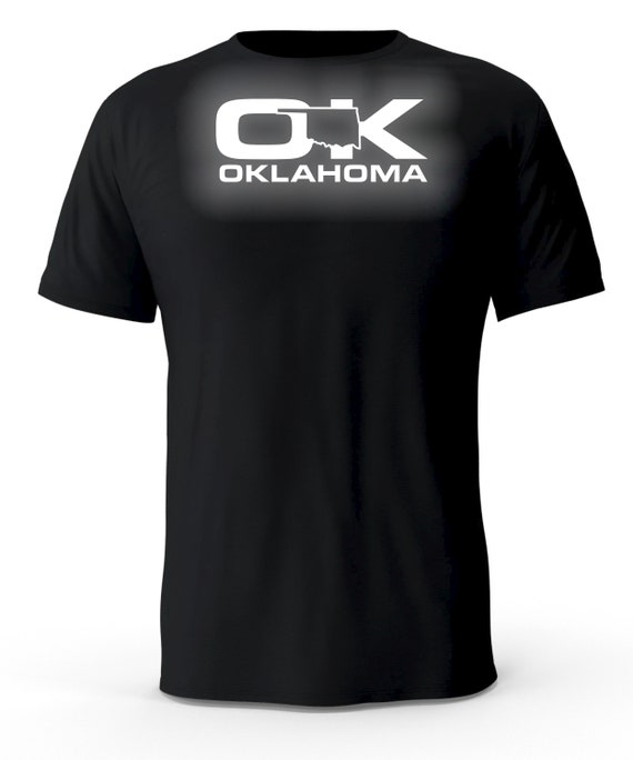 Oklahoma OK State Reflective Logo Black T-shirt - Etsy