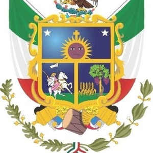 2 Pieces Queretaro Mexico. Coat Of ArmsDecals Stickers Full Color/Weather Proof. U.S.A Free Shipping