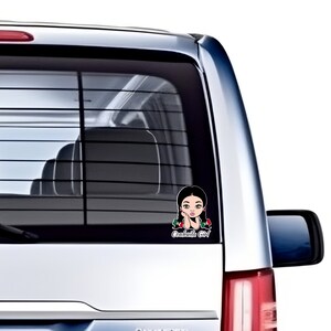 Set of 2 Coahuila Girl Mexico Cartoon Decals Stickers Full Color Weatherproof