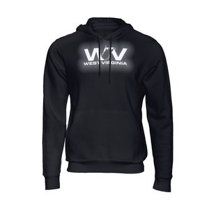 West Virginia WV Reflective Logo Black Pullover Hooded Hoodie Hoody