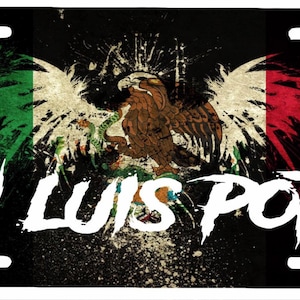 Placa de matrícula de San Luis Potosí México aluminio 6 "x 12"