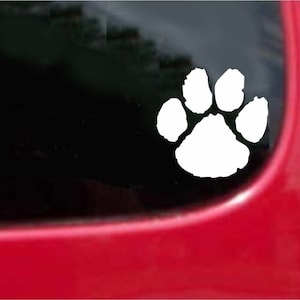 Set (2 Pieces) Wild Cat Paw  Sticker Decals 20 Colors To Choose From.  U.S.A Free Shipping