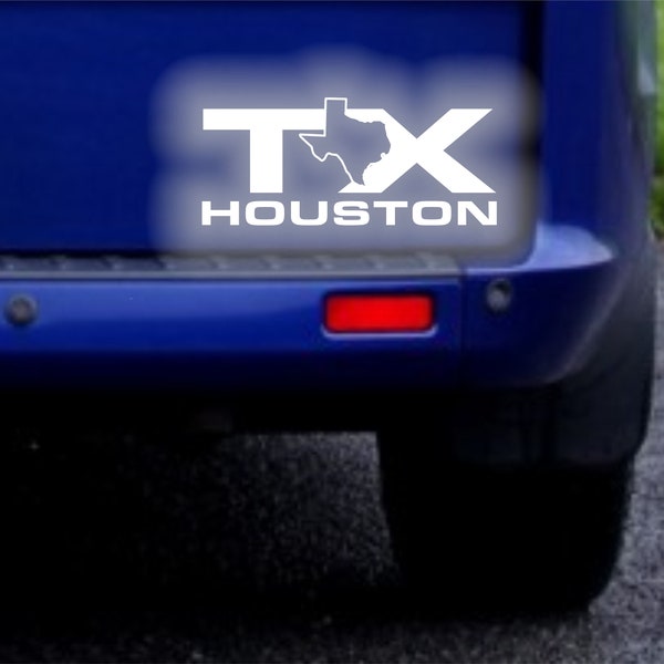 Houston TX Reflective Sticker Decal